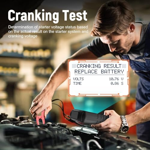 FOXWELL BT705 Car Battery Tester 24V 12V, Professional Automotive 100-2000CCA Battery Load Tester, Digital Cranking Charging System Alternator Analyzer for Heavy Duty Truck Boat Marine Shop Mechanic - Image 6