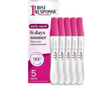 First Response Early Result Pregnancy Test, 5 Count Pack of 1,White
