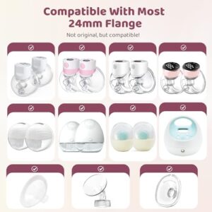 Flange Sizing Kit 3 in 1 with 10PCS Flange Inserts 13/15/17/19/21mm, Silicone Flanges Insert Kit for 24mm Flange/Shield, Pumping Essentials Kit for Moms