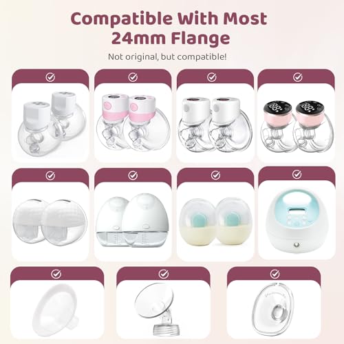 Flange Inserts 10PCS 13/15/17/19/21mm for 24mm Flanges/Shield of Most Pumps, Flange Sizing Kit Silicone Flanges Insert, Breastfeeding Essentials Kit for New Moms - Image 5