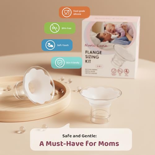 Flange Inserts 10PCS 13/15/17/19/21mm for 24mm Flanges/Shield of Most Pumps, Flange Sizing Kit Silicone Flanges Insert, Breastfeeding Essentials Kit for New Moms - Image 6