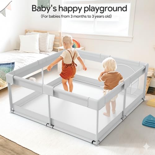 Fodoss Baby Playpen, 47x47in Small Play Pen,Toddler Playpen for Apartment,Play Yard,Activity Fence, Extra Large Baby Playard - Image 7