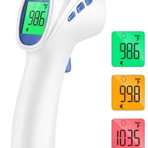 Forehead Thermometer for Adults and Kids, Digital Baby Thermometer with Fever Alarm, Fast Accurate Results, Home Medical & Nurse Essentials