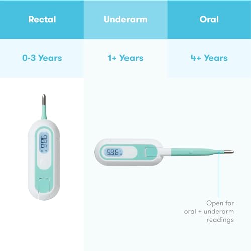 Frida Baby 3-in-1 Rectal, Underarm & Oral Thermometer for Kids, Digital Baby Thermometer for Infants, Toddlers, & Kids, Quick & Accurate Temperature Check, Includes Carrying Case for Storage - Image 4