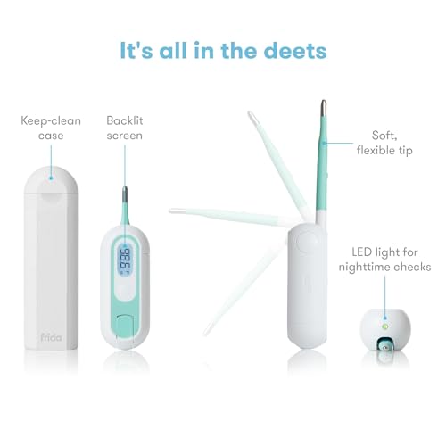 Frida Baby 3-in-1 Rectal, Underarm & Oral Thermometer for Kids, Digital Baby Thermometer for Infants, Toddlers, & Kids, Quick & Accurate Temperature Check, Includes Carrying Case for Storage - Image 5