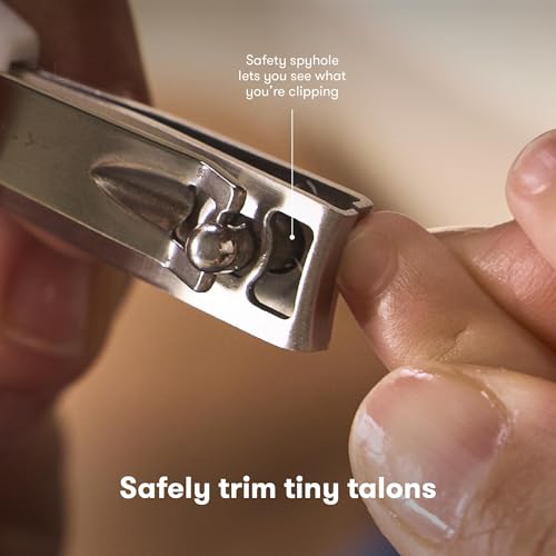 Frida Baby NailFrida Baby Nail Clippers & Nail File & Buffer for Newborns and Up, Safety Spyhole, Nickel Free, Curved Clipper to Fit Babies Nails - Image 3