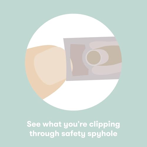 Frida Baby NailFrida Baby Nail Clippers & Nail File & Buffer for Newborns and Up, Safety Spyhole, Nickel Free, Curved Clipper to Fit Babies Nails - Image 5