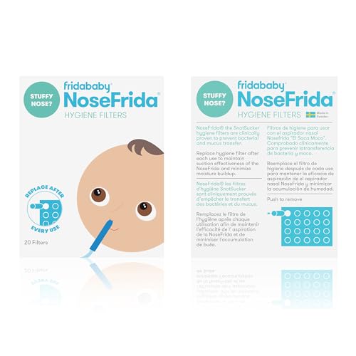 Frida Baby Nasal Aspirator Original 20 NoseFrida Filter Refills, Replacement Filters, Hygiene Filters for NoseFrida The Snotsucker, BPA Free, Latex Free - Image 4