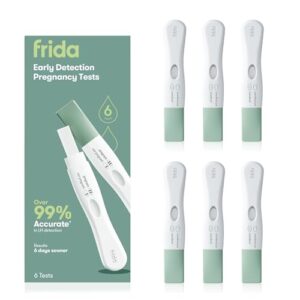 Frida Fertility Early Detection Pregnancy Tests | Easy at Home Pregnancy Tests, Over 99.9% Accurate HCG Test Strips, Early Results, Quick + Easy to Use | 6 Count