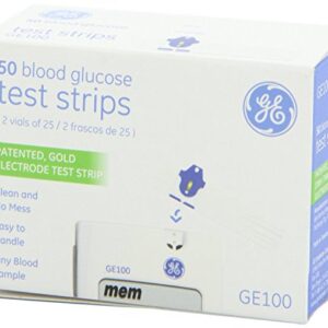 GE100 Blood Glucose Test Strips – 4/Boxes of 50 Strips = 200/Total Strips