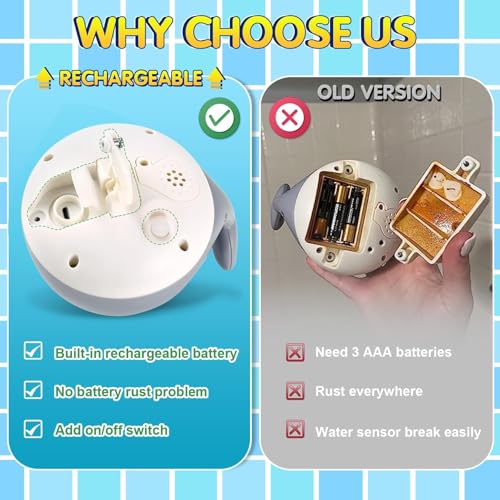 Gigilli Bath Toys for Kids Ages 1-3, Baby Bath Toys 1 2 3 Year Boy Girl Valentines Gifts for Babies 6-12-18 Months, Light Up Whale Bath Toy Sprinkler Toddler Birthday Bathtub Fountain Pool Water Toy - Image 6