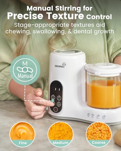 Grownsy Baby Food Maker with Steam Basket, One Step Baby Food Processor Steamer Puree Blender Grinder Mills Machine, Auto Cooking Grinding and Sterili-zing for Healthy Homemade Baby Food, BPA-Free - Image 7