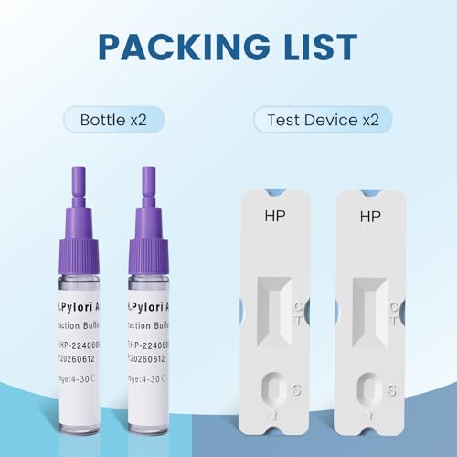 H Pylori Test Kit – 2 PCS H. Pylori Test, H-Pylori Stool (Antigen) Self-Test for Home Use, 99.9% Accurate, Fast 10-15 Min Results, Easy to Use, No Lab Needed - Image 3
