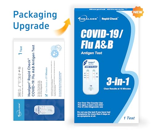 Healgen Rapid Check COVID-19, Flu A&B Antigen Test Kit, The First FDA Authorized OTC 3-in-1 Flu & COVID Home Test, Easy to Read Dual Windows, Results in 15 Mins, 18-Month Shelf Life, 1 Test - Image 3
