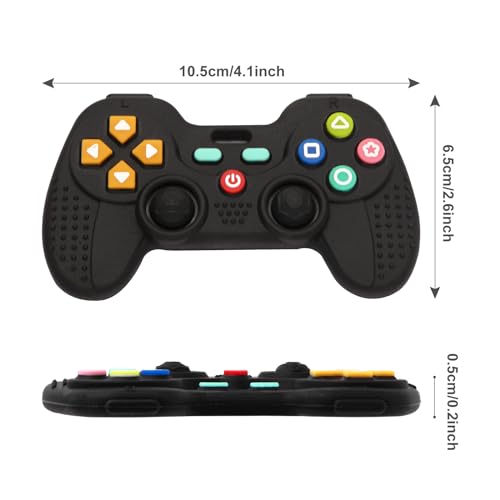 Hooku 2 Pack Silicone Teething Toys for Babies 0-6 Months, Teethers for Babies 6-12 Months, Remote Teether for Baby, Sensory Toys for Babies, Baby Chew Toys KLW8808 - Image 3