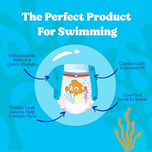 Huggies Little Swimmers Disposable Swim Diapers, Size 5-6 (32+ lbs), 17 Ct - Image 4