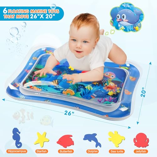 Infinno Inflatable Tummy Time Mat Premium Baby Water Play Mat for Infants and Toddlers Baby Toys for 3 to 24 Months, Strengthen Your Baby's Muscles, Portable - Image 3