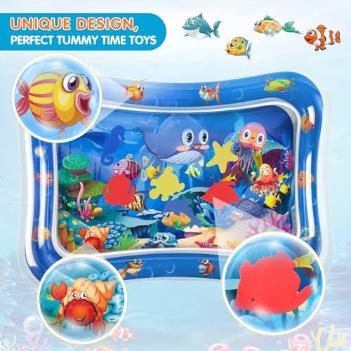 Infinno Inflatable Tummy Time Mat Premium Baby Water Play Mat for Infants and Toddlers Baby Toys for 3 to 24 Months, Strengthen Your Baby's Muscles, Portable - Image 5