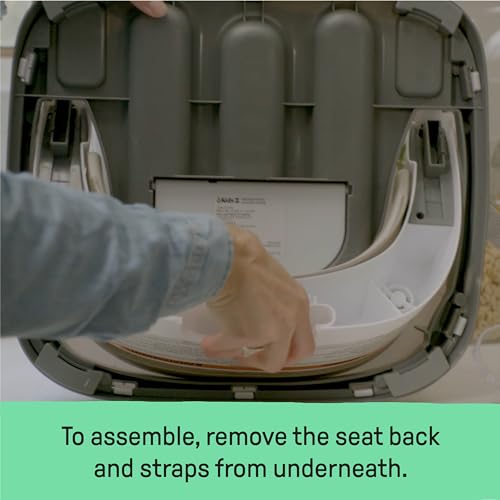 Ingenuity Baby Base 2-in-1 Booster Feeding and Floor Seat with Self-Storing Tray - Slate - Image 6