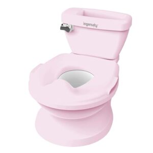 Ingenuity My Size Potty Pro in Pink, Infant Potty Training Toilet, Lifelike Flushing Sound, for Ages 18 Months, Up to 50 Pounds