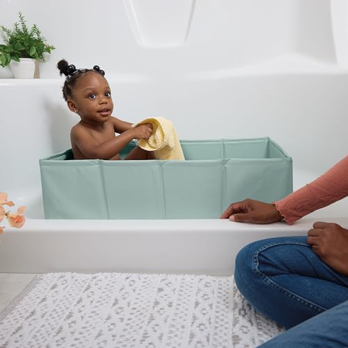 Ingenuity Tuckaway Toddler Folding Tub, Converts Shower to Tub, Folds to Store, Easy to Clean, No Assembly Required, Portable Baby Bathtub for Travel, 12M-5Y - Image 3