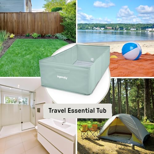 Ingenuity Tuckaway Toddler Folding Tub, Converts Shower to Tub, Folds to Store, Easy to Clean, No Assembly Required, Portable Baby Bathtub for Travel, 12M-5Y - Image 5