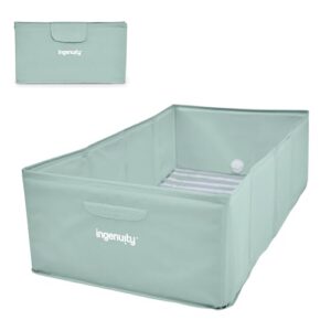 Ingenuity Tuckaway Toddler Folding Tub, Converts Shower to Tub, Folds to Store, Easy to Clean, No Assembly Required, Portable Baby Bathtub for Travel, 12M-5Y