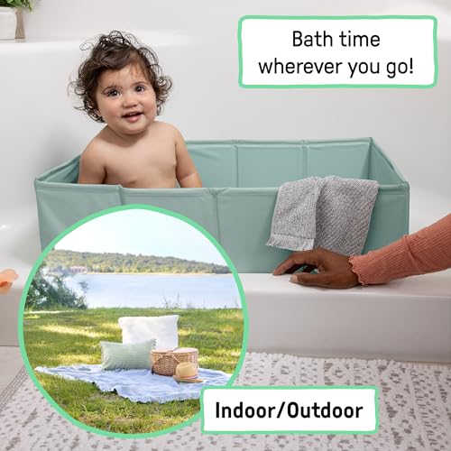 Ingenuity Tuckaway Toddler Folding Tub, Converts Shower to Tub, Folds to Store, Easy to Clean, No Assembly Required, Portable Baby Bathtub for Travel, 12M-5Y - Image 7