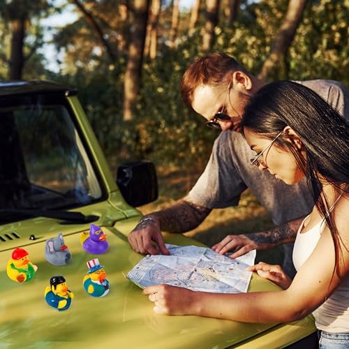 JOYIN 30 Pcs Rubber Ducks, Random Assortment Ducks Bulk with Mesh Carry Bag, Mini Rubber Duckies for Baby Bath Toys, Kids Toddler Summer Pool Toys Birthday Gifts Party Favors - Image 3
