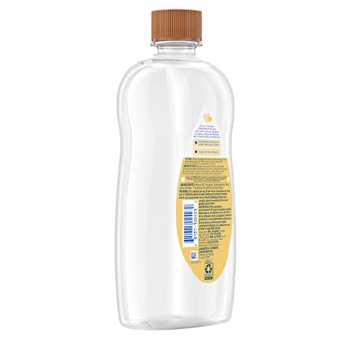 Johnson's Baby Oil, Mineral Oil Enriched with Shea & Cocoa Butter to Prevent Moisture Loss, Hypoallergenic, 20 fl. oz - Image 6