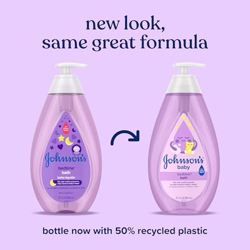 Johnson's Bedtime Baby Bath with Soothing NaturalCalm Aromas, Hypoallergenic & Tear-Free Liquid Baby Bath Formula, No Parabens, Sulfates, Dyes, or Phthalates, 27.1 fl. oz - Image 3