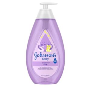 Johnson’s Bedtime Baby Bath with Soothing NaturalCalm Aromas, Hypoallergenic & Tear-Free Liquid Baby Bath Formula, No Parabens, Sulfates, Dyes, or Phthalates, 27.1 fl. oz
