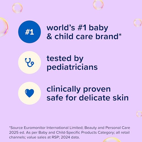 Johnson's Bedtime Baby Bath with Soothing NaturalCalm Aromas, Hypoallergenic & Tear-Free Liquid Baby Bath Formula, No Parabens, Sulfates, Dyes, or Phthalates, 27.1 fl. oz - Image 7