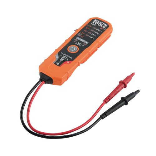 Klein Tools ET40 Digital AC/DC Voltage Tester, 12-240V AC, 1.5-24V DC, LED Illumination, DC Polarity, Auto Off, CAT III 250V-Class 2- Double Insulation, IP41 Dust and Water Resistant - Image 6