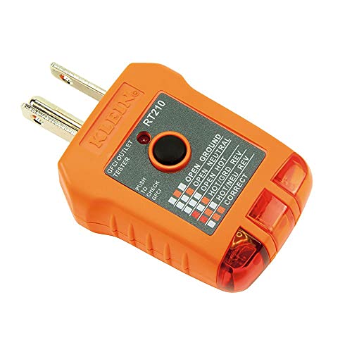 Klein Tools RT210 Outlet Tester, Receptacle Tester for GFCI / Standard North American AC Electrical Outlets, Detects Common Wiring Problems - Image 7