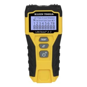 Klein Tools VDV526-200 Cable Tester, LAN Scout Jr. 2 Ethernet Tester for CAT 5e, CAT 6/6A Cables with RJ45 Connections
