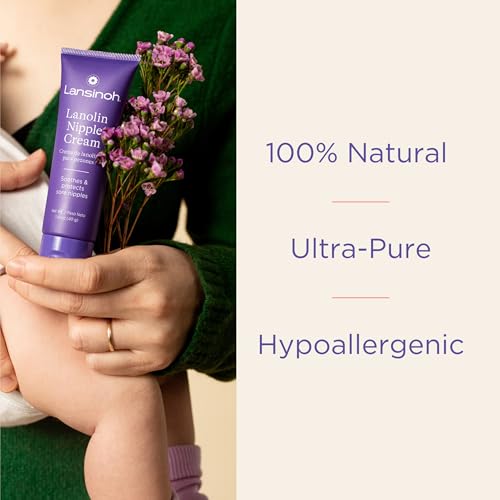 Lansinoh Lanolin Nipple Cream Safe for Breastfeeding Baby, 100% Natural Nipple Butter, Breastfeeding Essentials for Postpartum Moms, 1.41 Ounces - Image 5