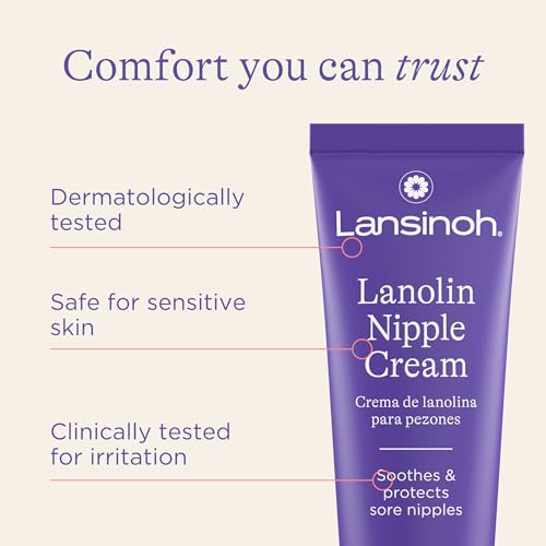 Lansinoh Lanolin Nipple Cream Safe for Breastfeeding Baby, 100% Natural Nipple Butter, Breastfeeding Essentials for Postpartum Moms, 1.41 Ounces - Image 6