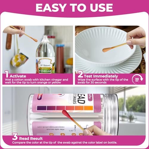 Lead Test Kit: 30 Swabs Upgraded Accurately Formulated Lead Paint Test Kit Detector Testing for Dishes Paint Cups Ceramics & All Surfaces Results in 30 Seconds - Image 6