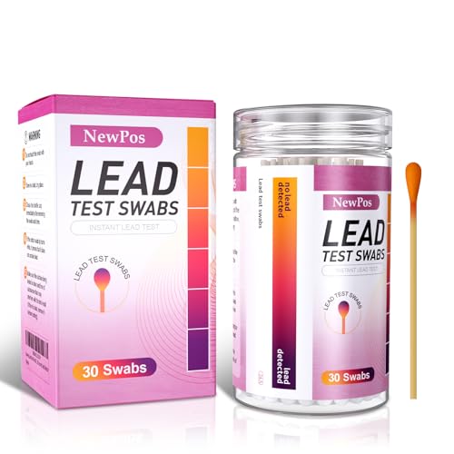 Lead Test Kit: 30 Swabs Upgraded Accurately Formulated Lead Paint Test Kit Detector Testing for Dishes Paint Cups Ceramics & All Surfaces Results in 30 Seconds