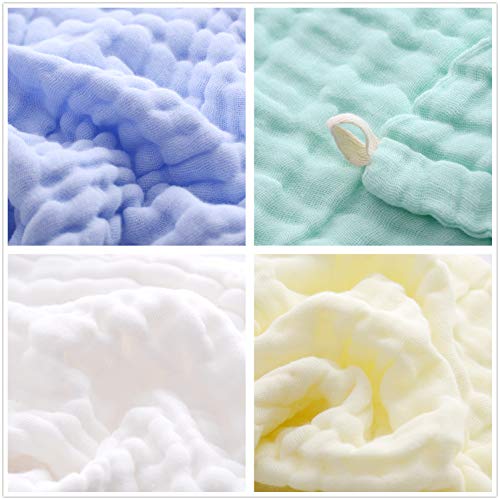 MUKIN Baby Washcloths - Natural Cotton Baby Wipes - Soft Newborn Face Towel and Washcloth for Sensitive Skin, Registry as Shower, 5 Pack 12x12 inches - Image 6
