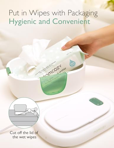 Momcozy Baby Wipe Warmer, Innovative Spring Design, Large Capacity Wipes Dispenser, Fast and Even Heating, 4 Modes of Temperature Heating Control, Diaper Wipe Warmer with Night Light - Image 8