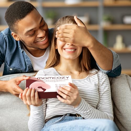 Momcozy Larger Breast Therapy Packs, Hot and Cold Breast Pads with 2 Soft Covers, Breastfeeding Essentials,2 Pack,Pink - Image 3