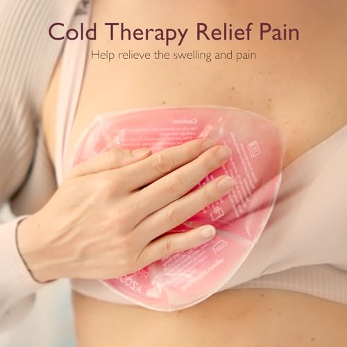 Momcozy Larger Breast Therapy Packs, Hot and Cold Breast Pads with 2 Soft Covers, Breastfeeding Essentials,2 Pack,Pink - Image 4