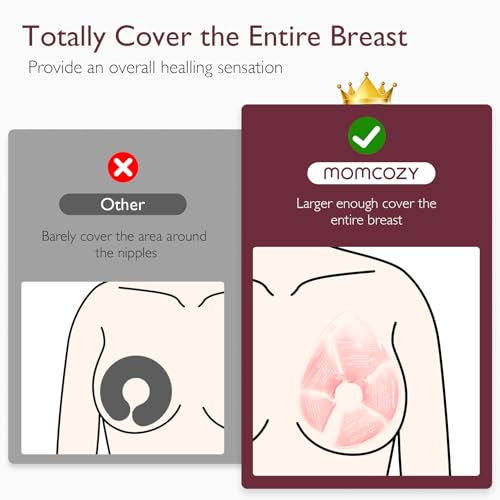 Momcozy Larger Breast Therapy Packs, Hot and Cold Breast Pads with 2 Soft Covers, Breastfeeding Essentials,2 Pack,Pink - Image 6