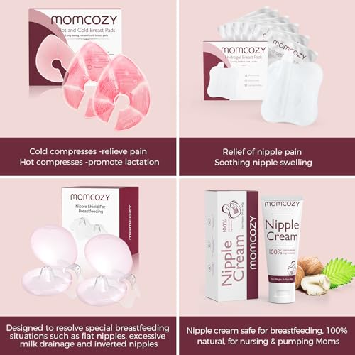 Momcozy Larger Breast Therapy Packs, Hot and Cold Breast Pads with 2 Soft Covers, Breastfeeding Essentials,2 Pack,Pink - Image 8
