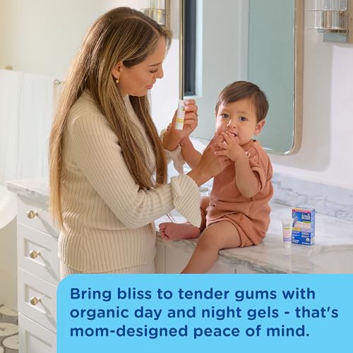 Mommy's Bliss Organic Little Gums Soothing Massage Gel Day and Night Combo, Great for Teething Babies, Age 2 Months+, Sugar Free, Mild & Sweet Flavor, 2 - 0.53 Oz Tubes (Pack of 1) - Image 5