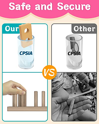 Montessori Toys for 1 2 Year Old Girl and Boy Birthday Gifts, Shape Sorter Wooden Toys for Toddlers Age 1-3 2-4, Learning Educational Sensory Stacking Toddler Puzzles - Image 7