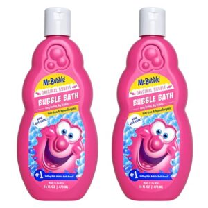 Mr. Bubble Original Bubble Bath – Great for Your Baby, Kids, and Adults – Hypoallergenic, Tear Free Bubble Bath Solution (2 Bottles, 16 fl oz Each)