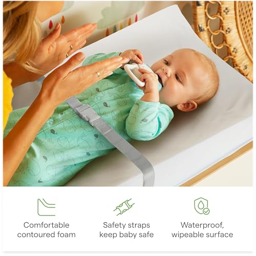 Munchkin Secure Grip Baby Diaper Changing Pad for Dresser, Waterproof and Wipeable, Contoured, Standard Size (14.75" x 31"), White - Image 3